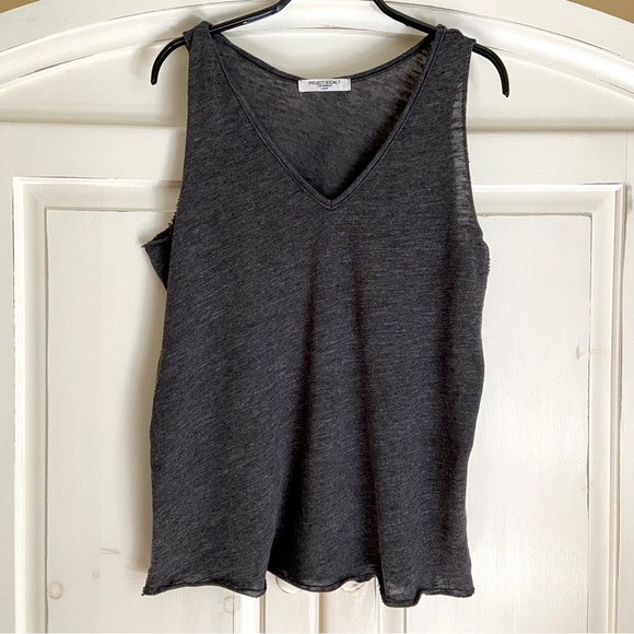 Project Social T Textured V-Neck Tank -- Vintage Black - Picture 6 of 9